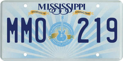 MS license plate MMO219