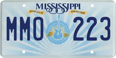 MS license plate MMO223