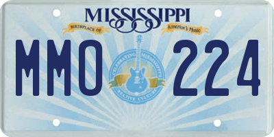 MS license plate MMO224