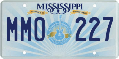 MS license plate MMO227