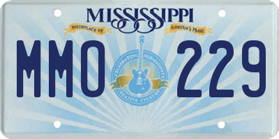 MS license plate MMO229