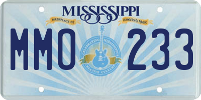 MS license plate MMO233