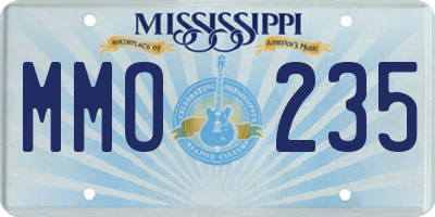 MS license plate MMO235
