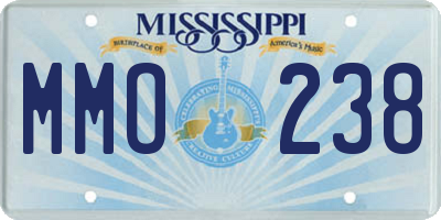 MS license plate MMO238