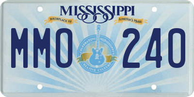 MS license plate MMO240