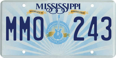 MS license plate MMO243