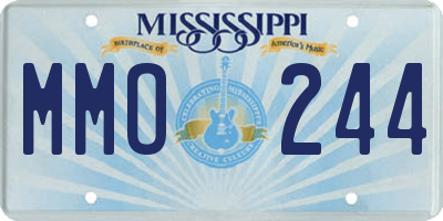 MS license plate MMO244