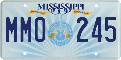 MS license plate MMO245