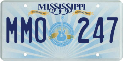MS license plate MMO247