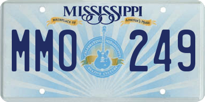 MS license plate MMO249