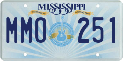 MS license plate MMO251
