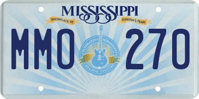 MS license plate MMO270