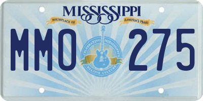 MS license plate MMO275