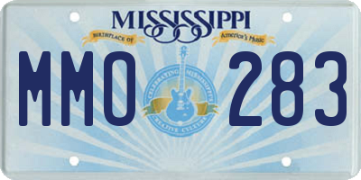 MS license plate MMO283
