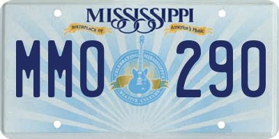 MS license plate MMO290
