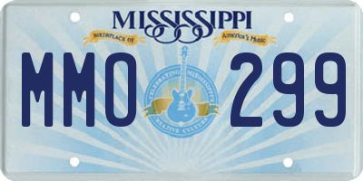 MS license plate MMO299