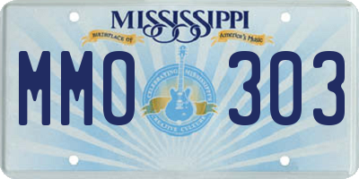 MS license plate MMO303