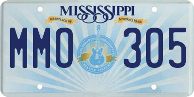 MS license plate MMO305