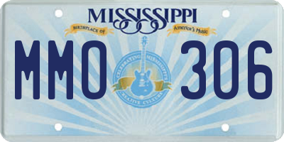 MS license plate MMO306