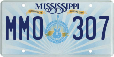 MS license plate MMO307