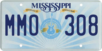 MS license plate MMO308