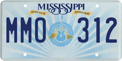 MS license plate MMO312