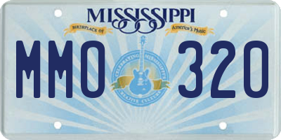 MS license plate MMO320