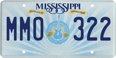 MS license plate MMO322