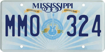 MS license plate MMO324