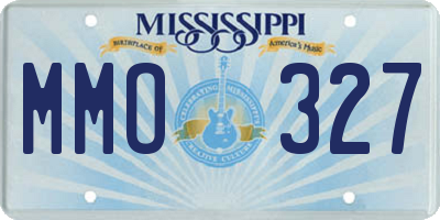 MS license plate MMO327