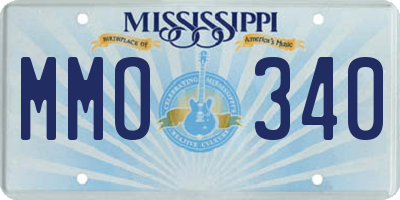 MS license plate MMO340
