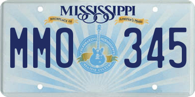 MS license plate MMO345