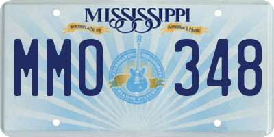 MS license plate MMO348
