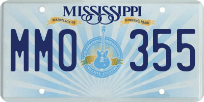 MS license plate MMO355