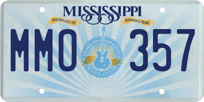 MS license plate MMO357