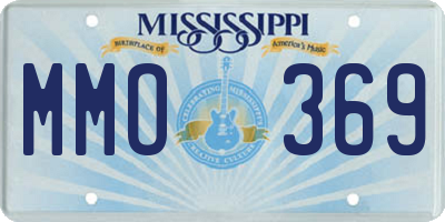 MS license plate MMO369