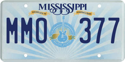 MS license plate MMO377