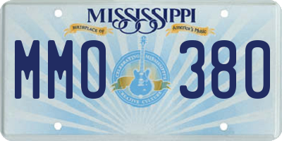 MS license plate MMO380