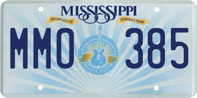 MS license plate MMO385