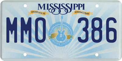 MS license plate MMO386
