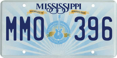 MS license plate MMO396