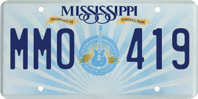 MS license plate MMO419