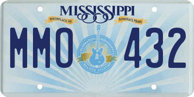 MS license plate MMO432