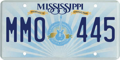 MS license plate MMO445