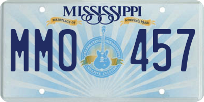 MS license plate MMO457