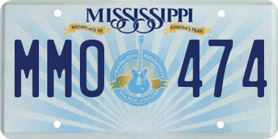 MS license plate MMO474