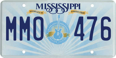 MS license plate MMO476