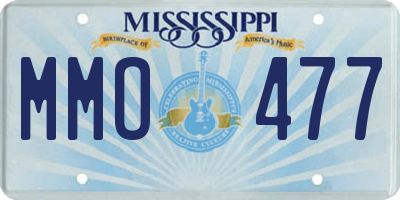 MS license plate MMO477