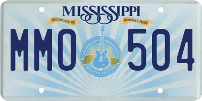 MS license plate MMO504
