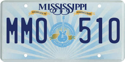 MS license plate MMO510